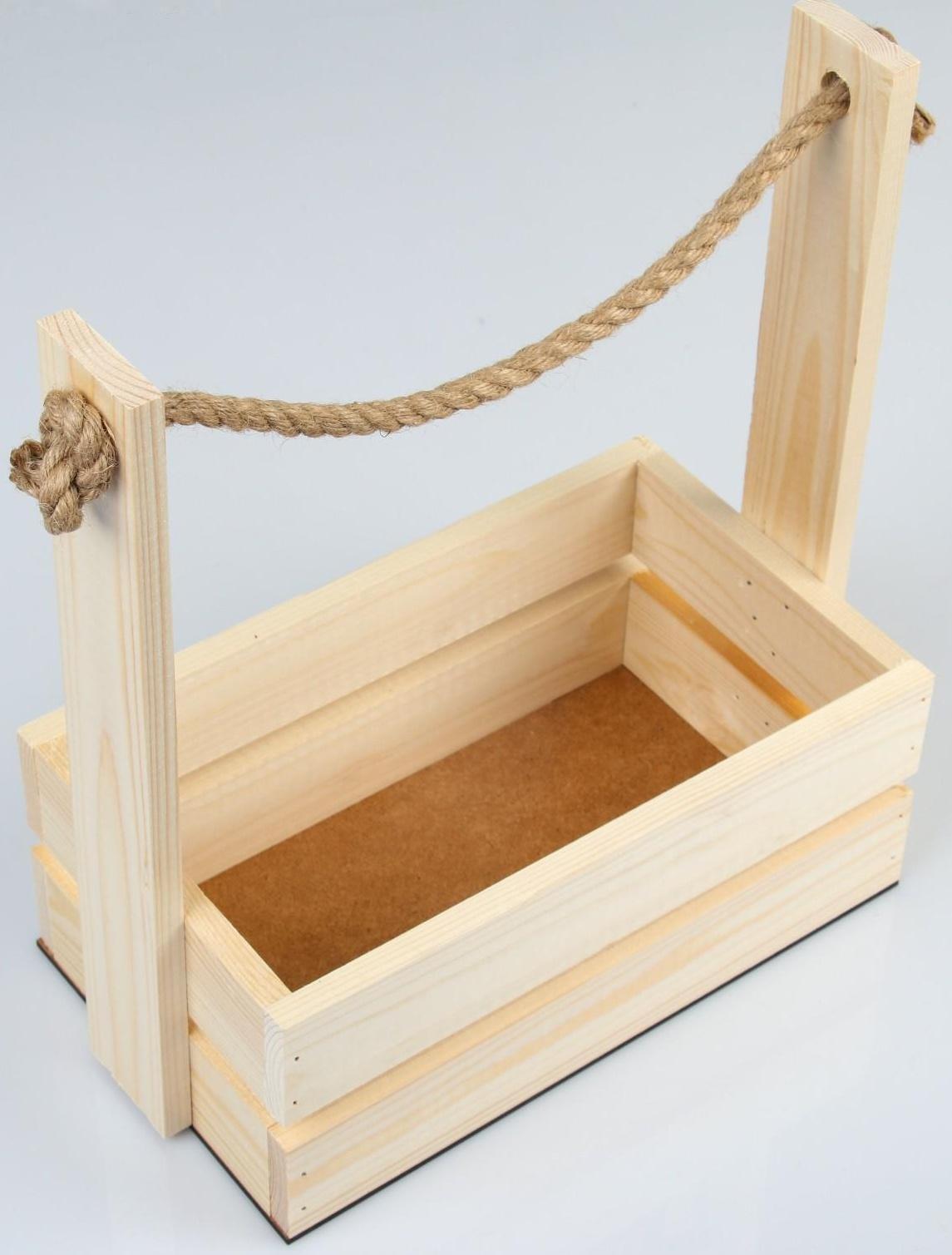 Кашпо деревянное 28×15×30 см 