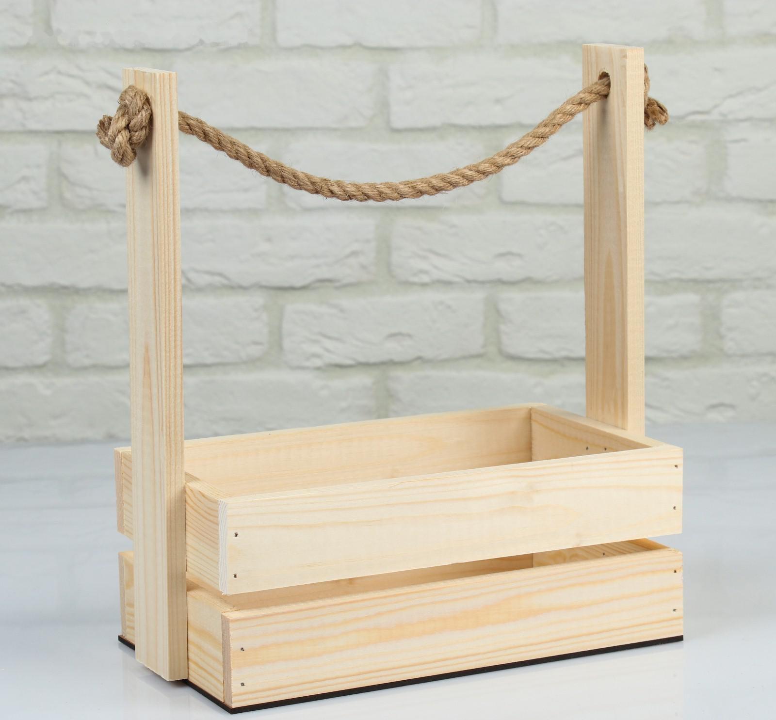 Кашпо деревянное 28×15×30 см 