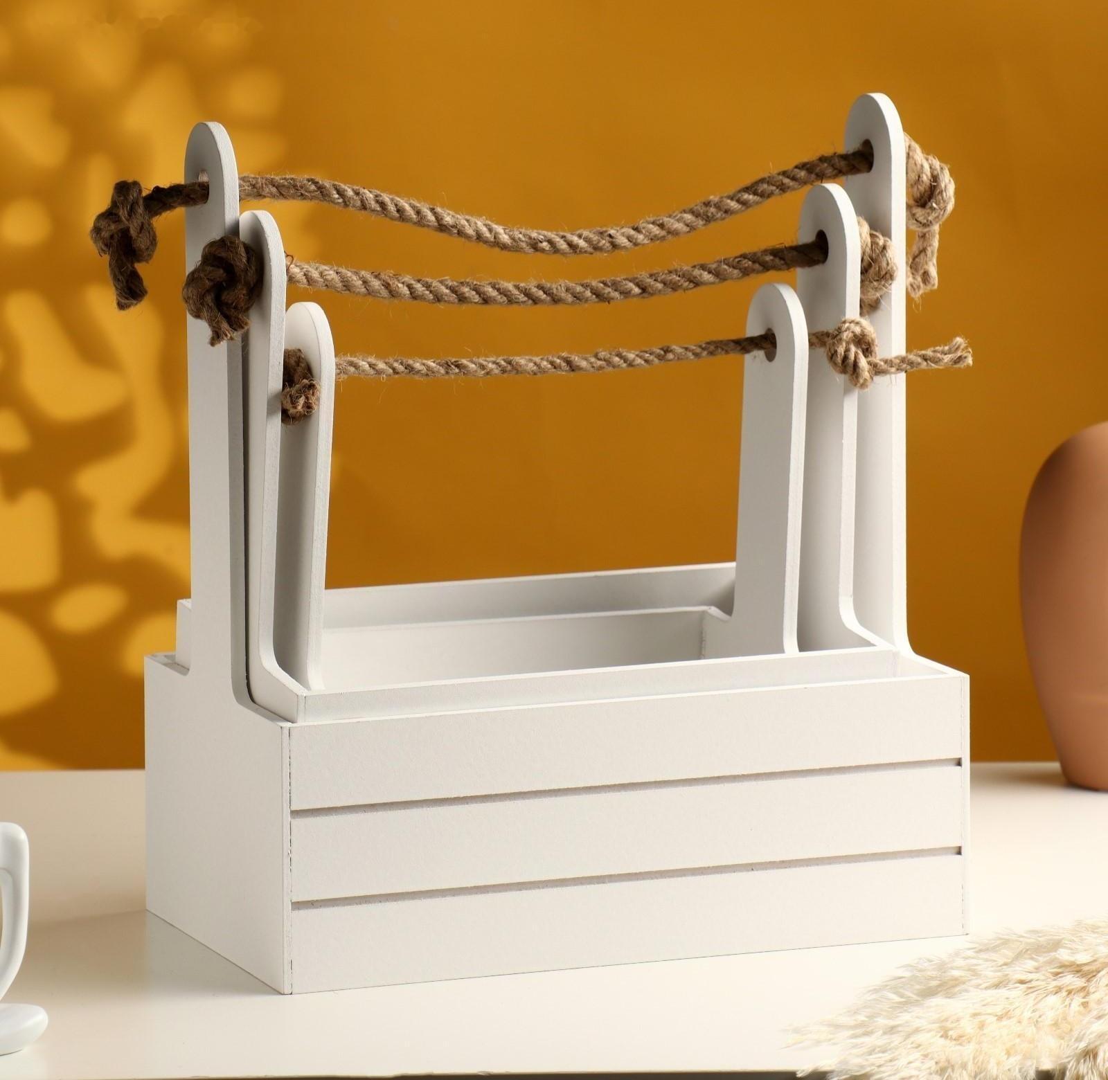 Набор кашпо деревянных 3 в 1 (29×18×33; 25×15×30; 21×12×23) 