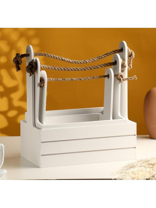 Набор кашпо деревянных 3 в 1 (29×18×33; 25×15×30; 21×12×23) 