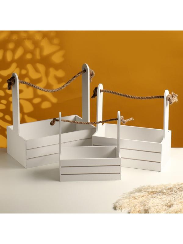 Набор кашпо деревянных 3 в 1 (29×18×33; 25×15×30; 21×12×23) 