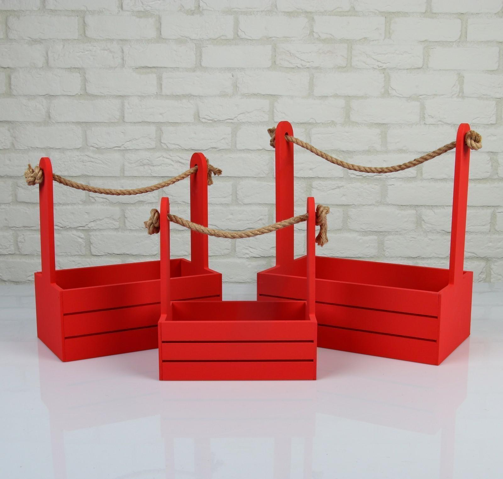 Набор кашпо деревянных 3 в 1 (30.5×18.5×35; 25.5×15×30; 20×12×23) 