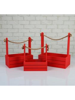 Набор кашпо деревянных 3 в 1 (30.5×18.5×35; 25.5×15×30; 20×12×23) 