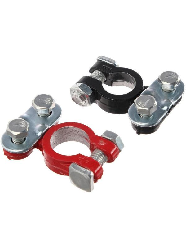 Клемма аккумулятора красная+черная 6-12 В, набор 2 шт