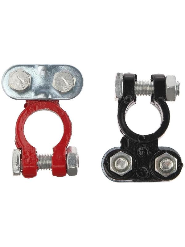 Клемма аккумулятора красная+черная 6-12 В, набор 2 шт