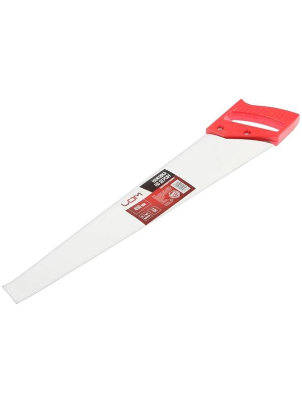 Ножовка по дереву ЛОМ, пластиковая рукоятка, 7-8 TPI, 450 мм