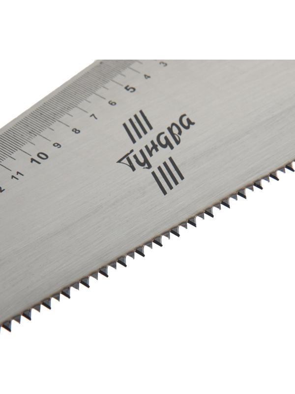 Ножовка по дереву ТУНДРА, 2К рукоятка, 2D заточка, каленый зуб, 7-8 TPI, 400 мм