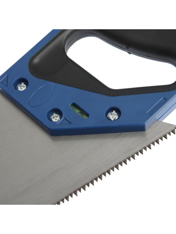 Ножовка по дереву ТУНДРА, 2К рукоятка, 2D заточка, каленый зуб, 7-8 TPI, 400 мм