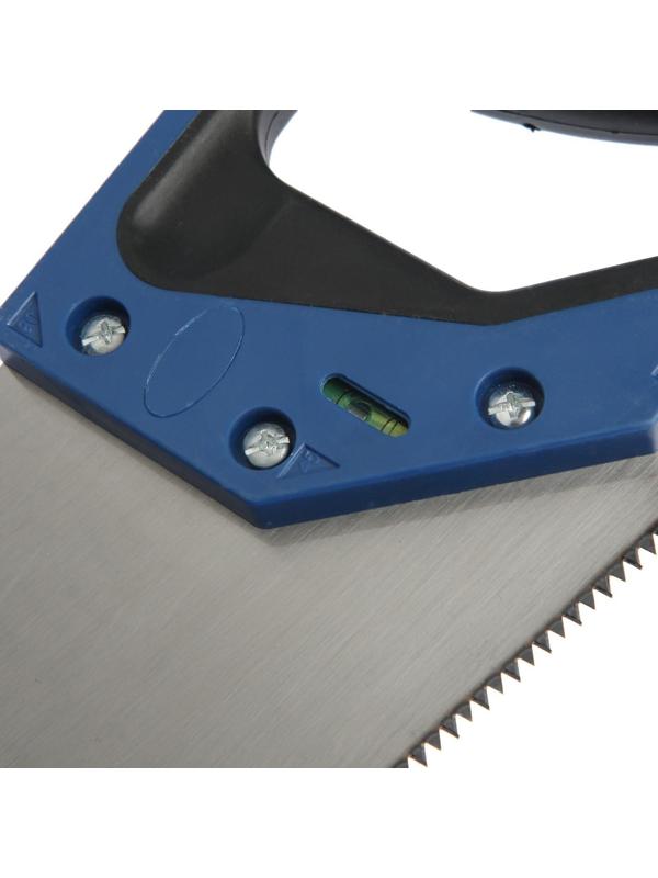 Ножовка по дереву ТУНДРА, 2К рукоятка, 2D заточка, каленый зуб, 7-8 TPI, 450 мм