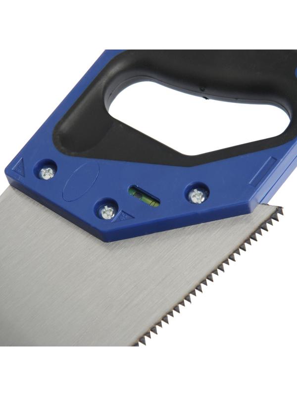 Ножовка по дереву ТУНДРА, 2К рукоятка, 2D заточка, каленый зуб, 7-8 TPI, 500 мм