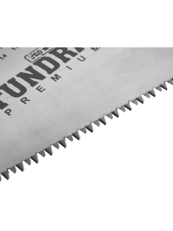 Ножовка по дереву ТУНДРА, 2К рукоятка, 3D заточка, каленый зуб, 7-8 TPI, 350 мм