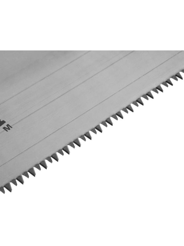 Ножовка по дереву ТУНДРА, 2К рукоятка, 3D заточка, каленый зуб, 7-8 TPI, 450 мм