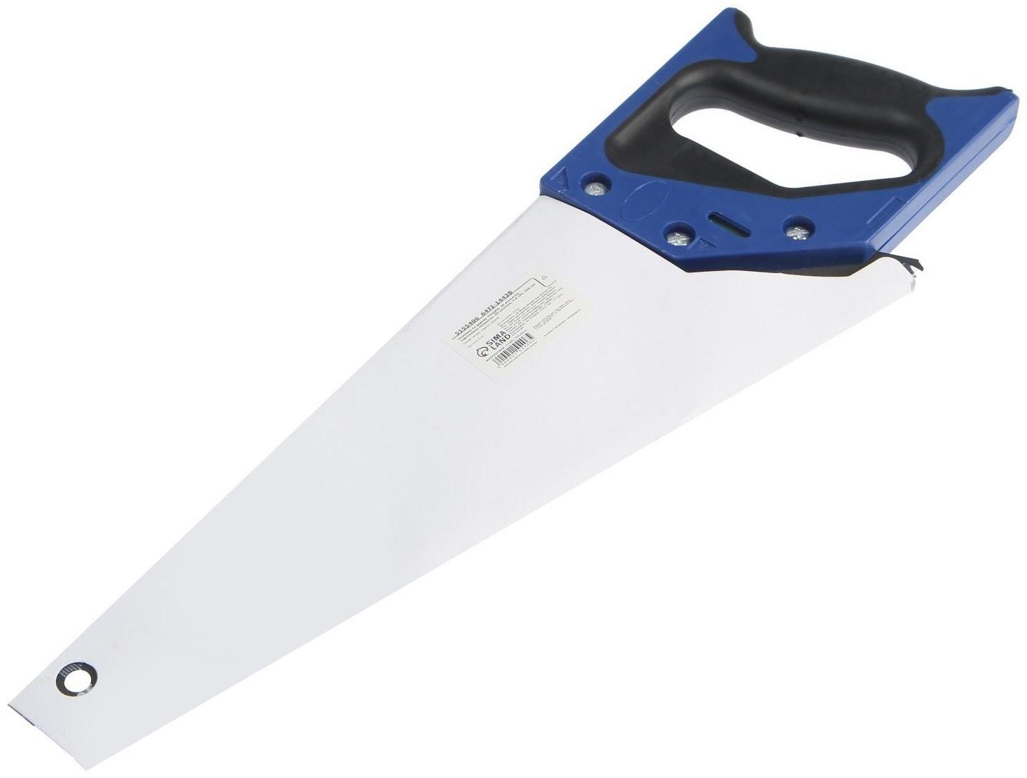 Ножовка по дереву ТУНДРА, 2К рукоятка, тефлоновое покрытие, 3D заточка, 7-8 TPI, 350 мм