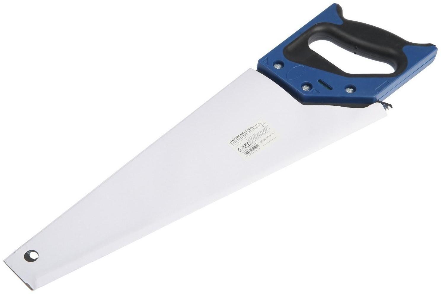 Ножовка по дереву ТУНДРА, 2К рукоятка, тефлоновое покрытие, 3D заточка, 7-8 TPI, 400 мм