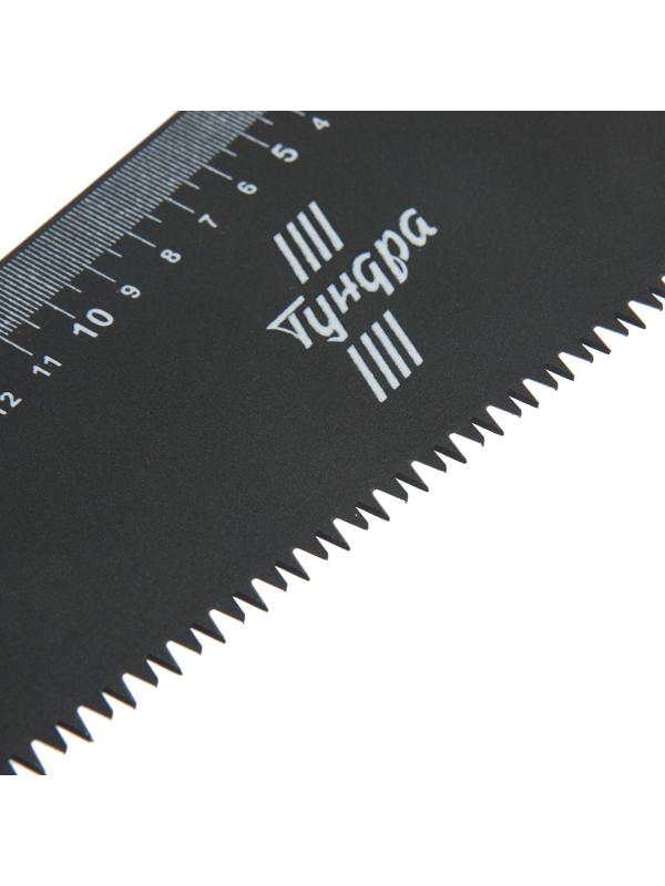 Ножовка по дереву ТУНДРА, 2К рукоятка, тефлоновое покрытие, 3D заточка, 7-8 TPI, 500 мм
