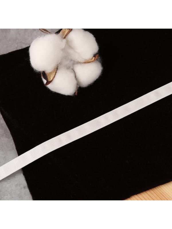 Резинка для бретелей, блестящая, 10 мм, 10 ± 0,5 м, цвет белый с серым оттенком