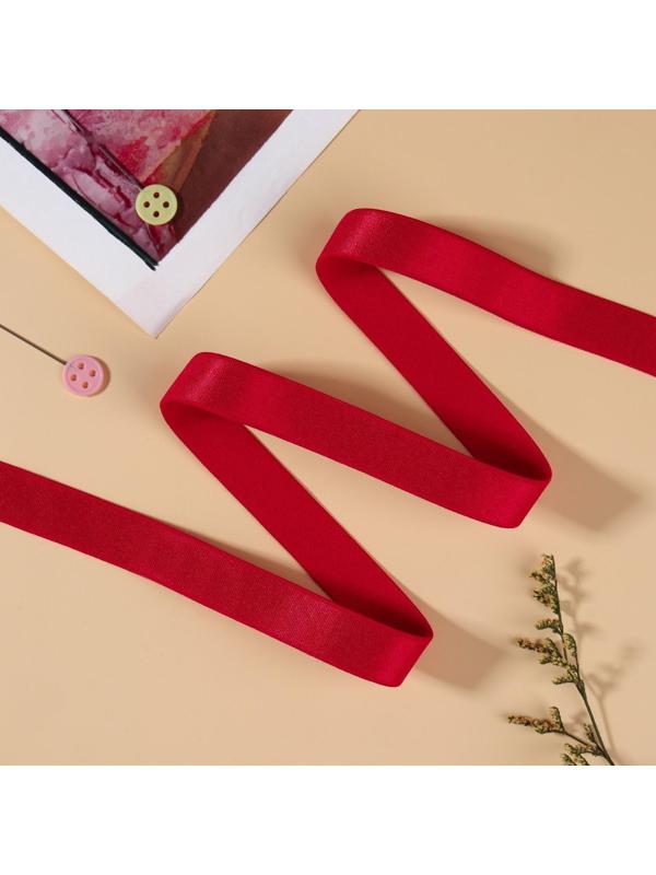 Резинка для бретелей, блестящая, 15 мм, 10 ± 0,5 м, цвет красный