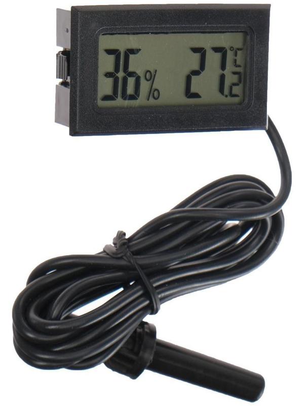 Термометр, гигрометр цифровой, ЖК-экран, провод 1.5 м