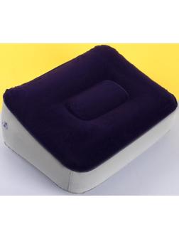 Подушка надувная, 37 × 28 × 15 см, цвет синий/серый