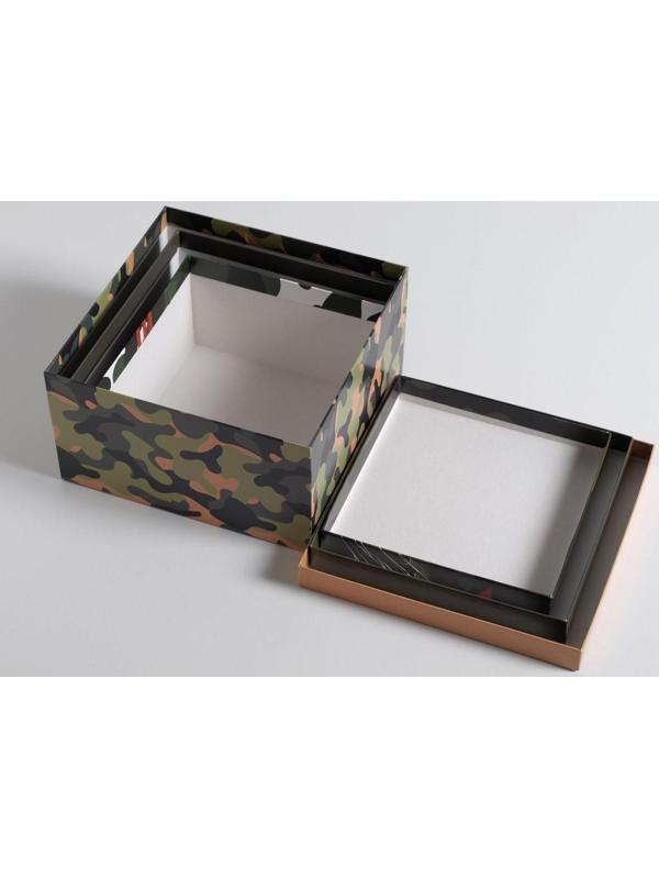 Набор подарочных коробок 3 в 1 «23 февраля», 18 × 18 × 10‒22 × 22 × 12 см