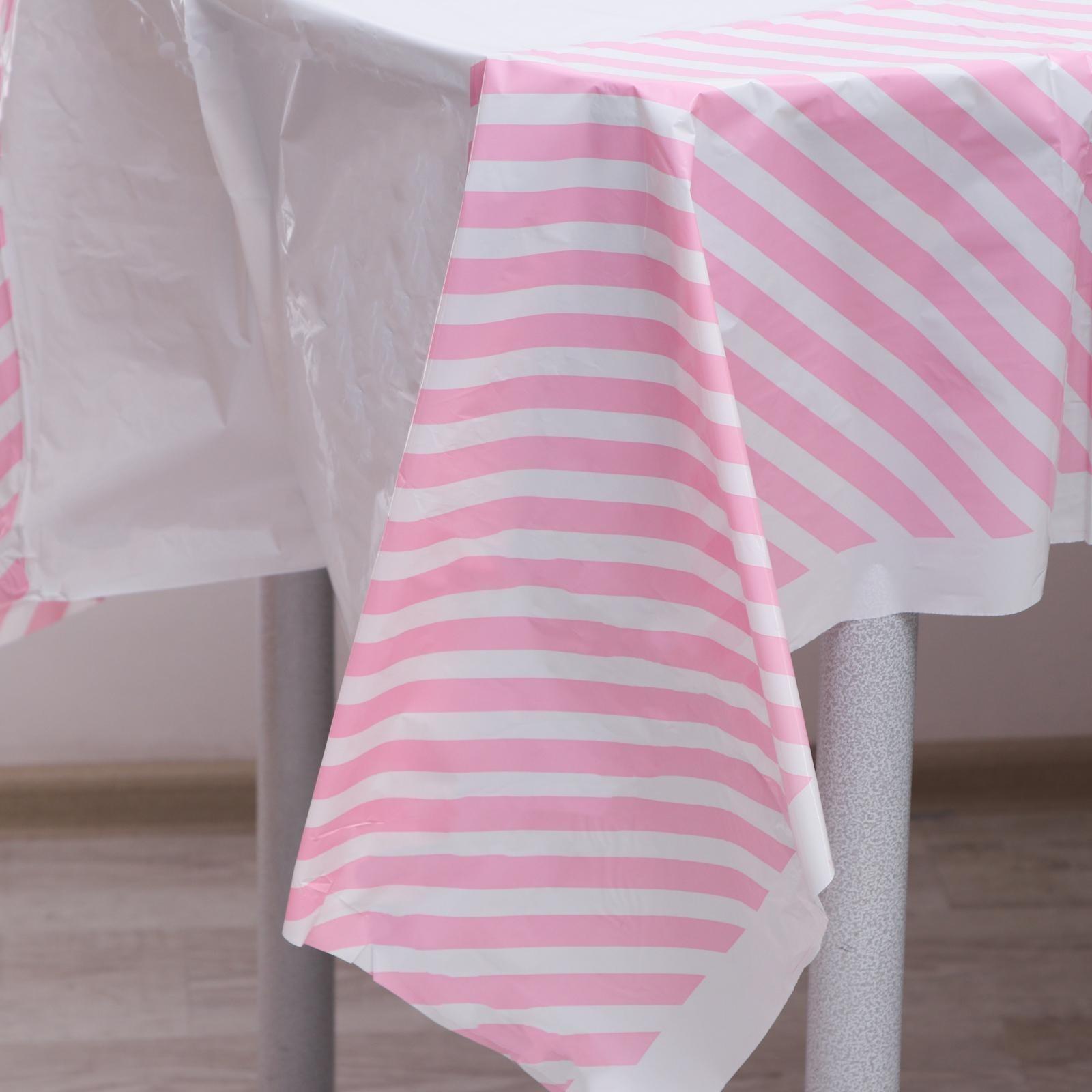 Скатерть «Диагональ», 108×180 см, цвет розовый