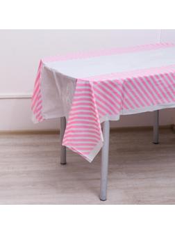 Скатерть «Диагональ», 108×180 см, цвет розовый