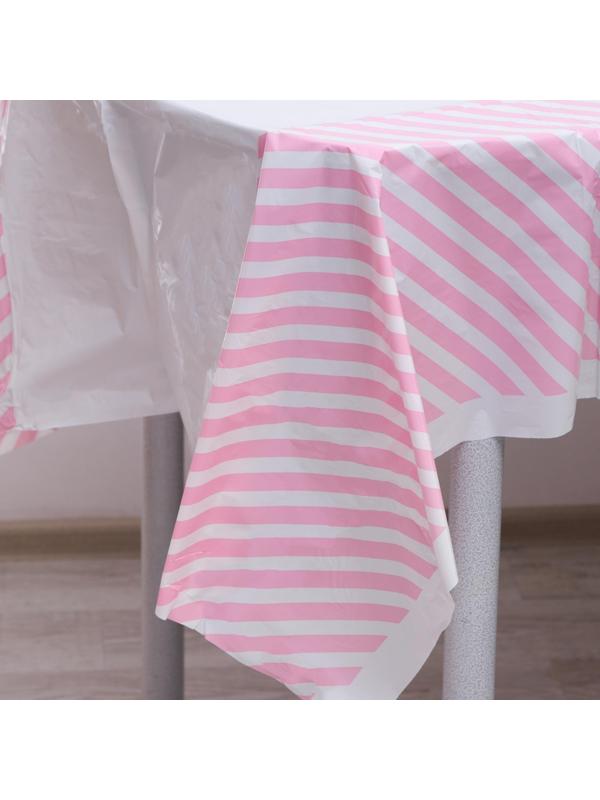 Скатерть «Диагональ», 108×180 см, цвет розовый