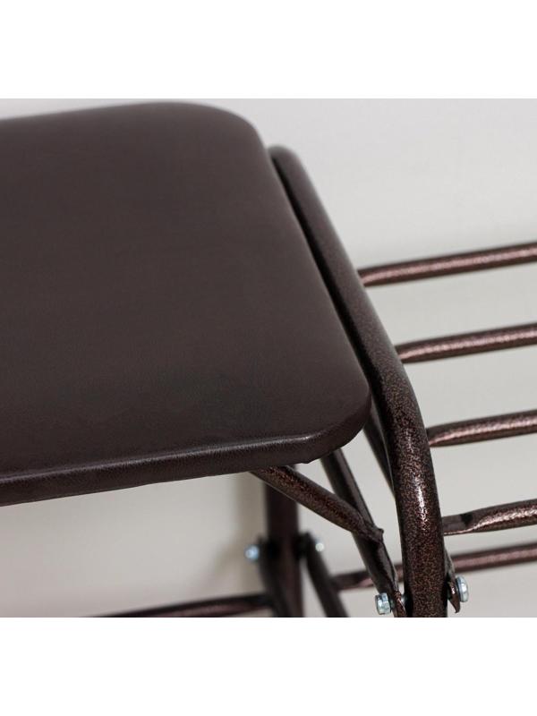 Подставка для обуви с сиденьем «Дубль», 3 полки, цвет медный антик