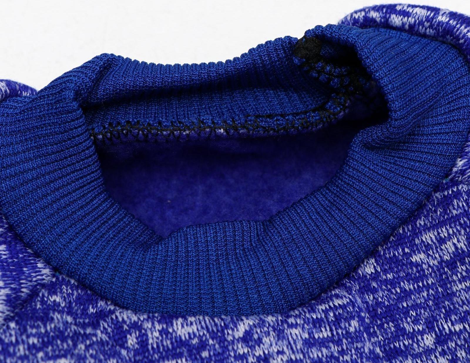 Свитер меланжевый, размер XS  (ДС 14, ОШ 23, ОГ 22 см), синий