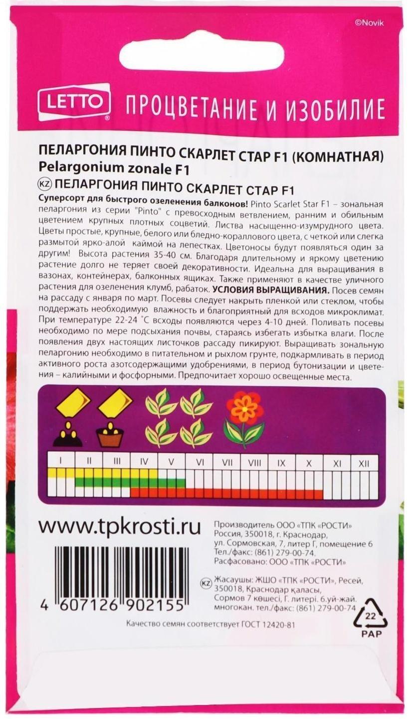 Семена цветов Пеларгония 