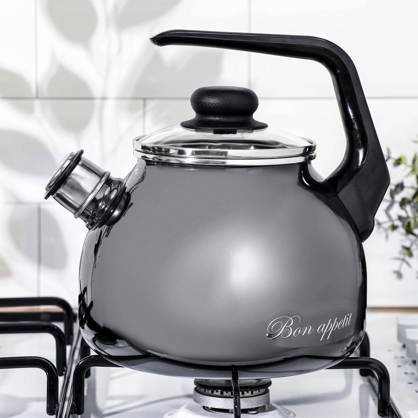 Чайник Bon appetit, 3 л, цвет мокрый асфальт