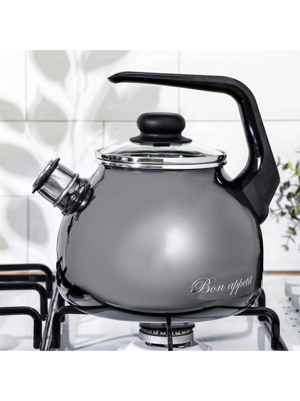Чайник Bon appetit, 3 л, цвет мокрый асфальт