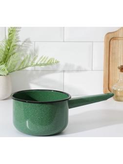 Ковш цилиндрический, 1,5 л, без деколи, металлическая ручка, индукция, цвет МИКС