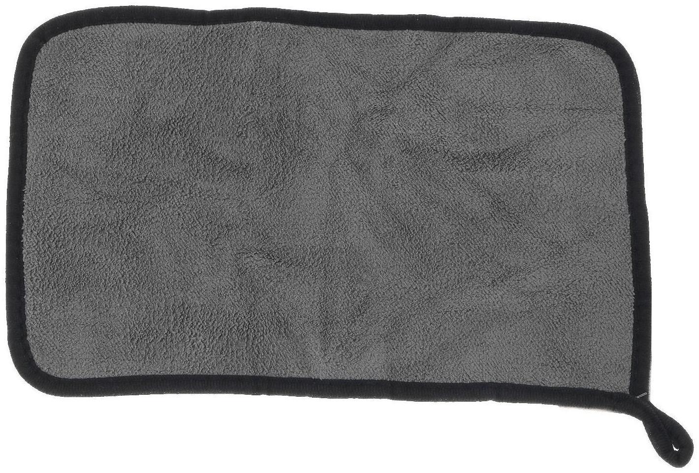 Салфетка для автомобиля CARTAGE, микрофибра, 350 г/м², 20×30 cм, желто-серая