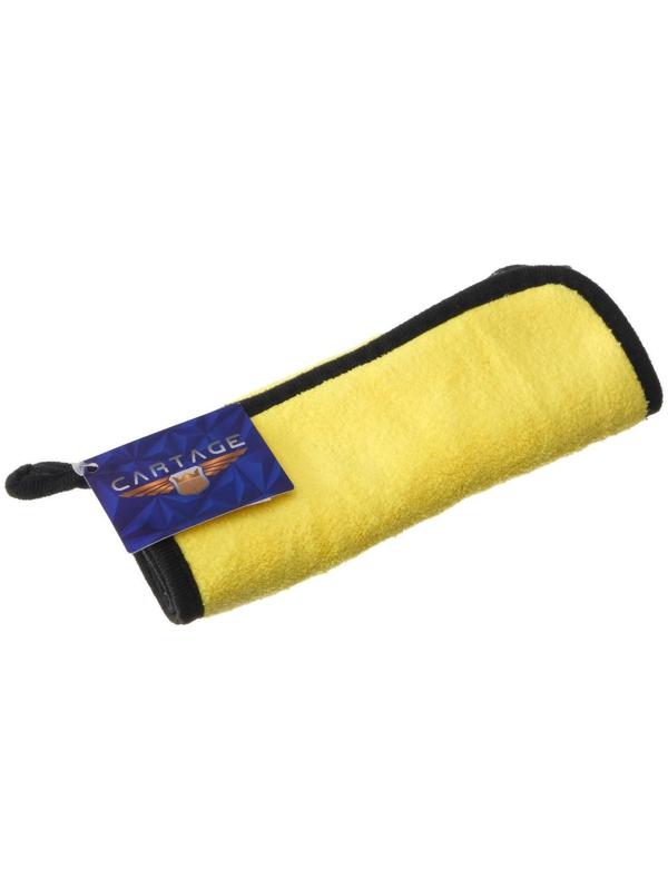 Салфетка для автомобиля CARTAGE, микрофибра, 350 г/м², 20×30 cм, желто-серая