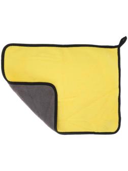 Салфетка для автомобиля CARTAGE, микрофибра, 350 г/м², 30×40 cм, желто-серая