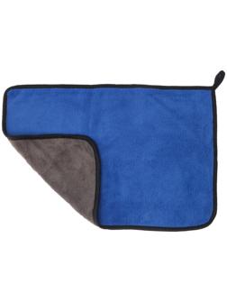 Салфетка для автомобиля CARTAGE, микрофибра, 350 г/м², 30×40 cм, сине-серая