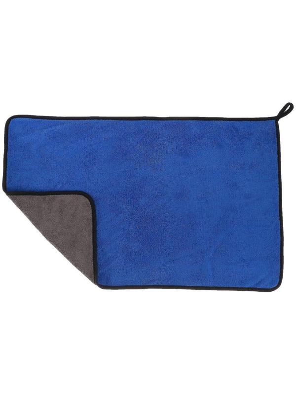 Салфетка для автомобиля CARTAGE, микрофибра, 350 г/м², 40×60 cм, сине-серая