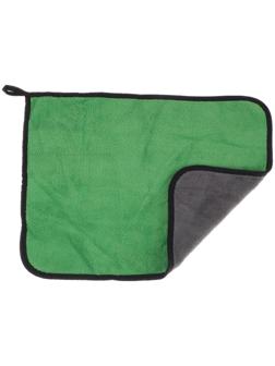 Салфетка для автомобиля CARTAGE, микрофибра, 350 г/м², 30×40 cм, зелено-серая