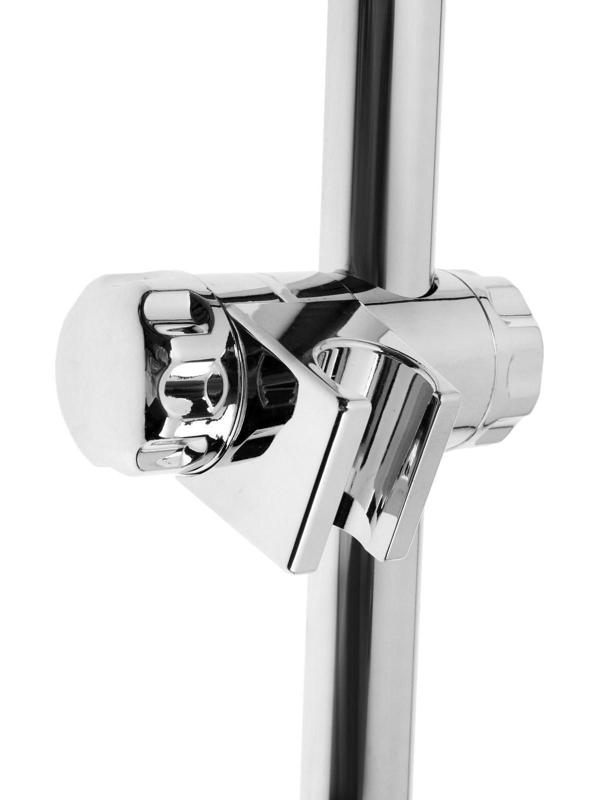 Душевая стойка ZEIN H01, с пластиковой прозрачной мыльницей и крепежом, хром