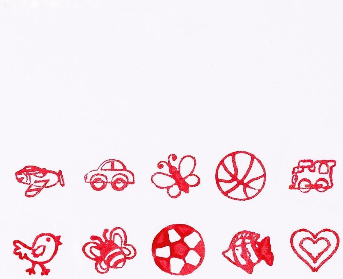 Печать цветная «Звёздочки», набор 10 шт., МИКС