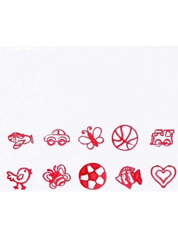 Печать цветная «Звёздочки», набор 10 шт., МИКС