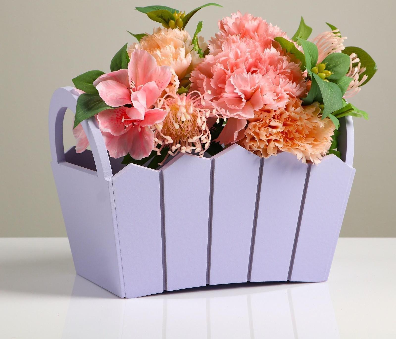 Кашпо деревянное 25×16×17 см 