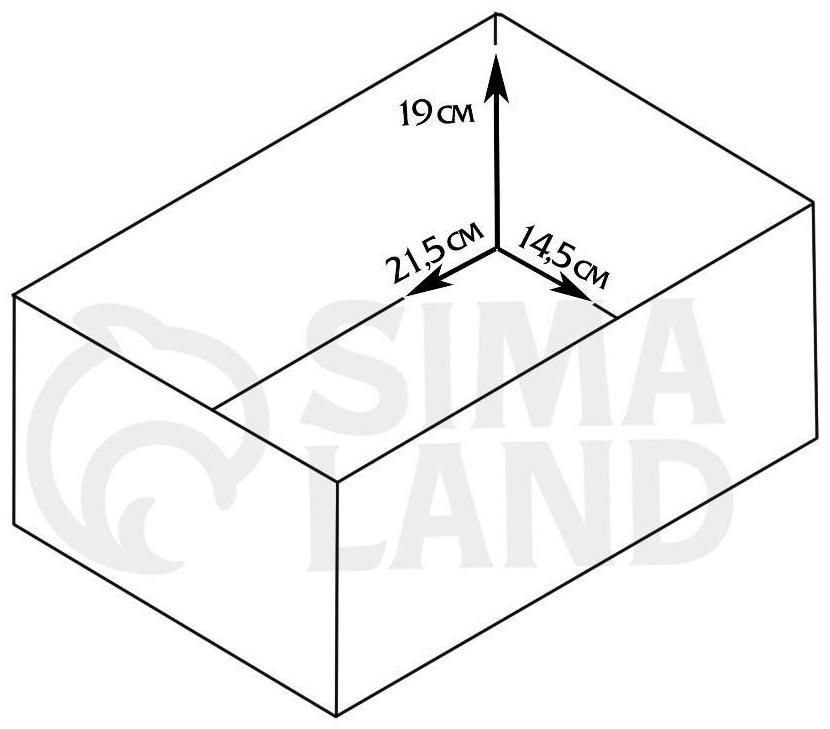 Кашпо деревянное 25×16×17 см 