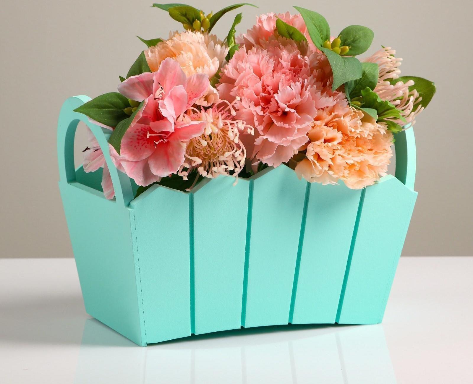 Кашпо деревянное 25,5×16,5×17,5 см 