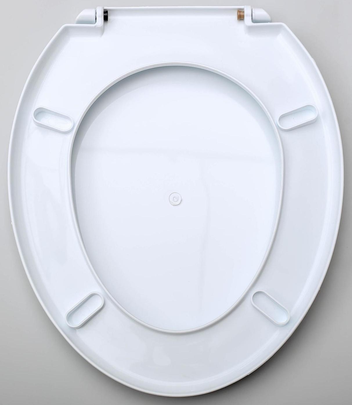 Сиденье с крышкой для унитаза «Декор. Капли», 44,5×37,5 см, цвет белый