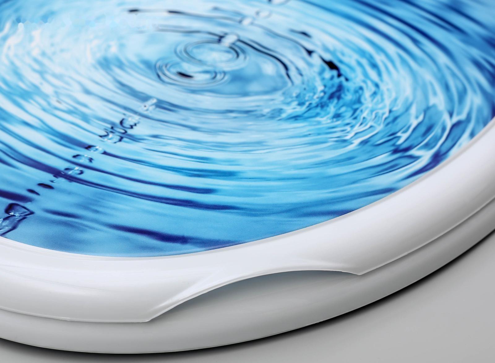 Сиденье с крышкой для унитаза «Декор. Капли», 44,5×37,5 см, цвет белый