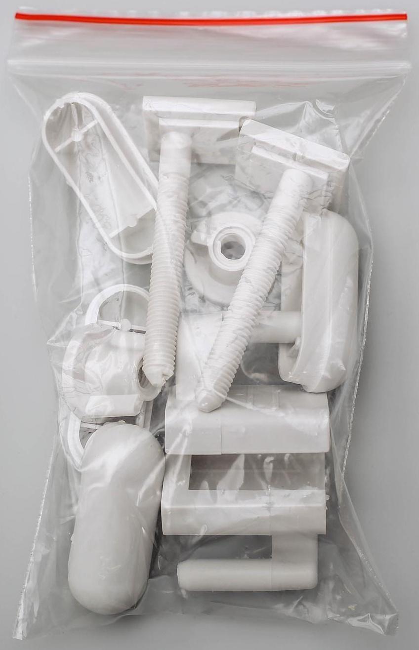 Сиденье с крышкой для унитаза «Декор. Капли», 44,5×37,5 см, цвет белый