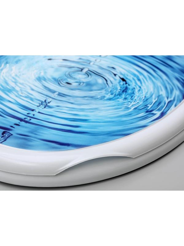 Сиденье с крышкой для унитаза «Декор. Капли», 44,5×37,5 см, цвет белый