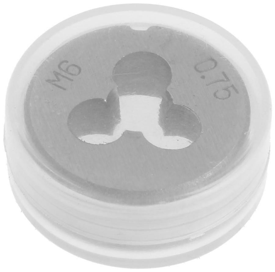 Плашка метрическая ТУНДРА, М6 х 0.75 мм